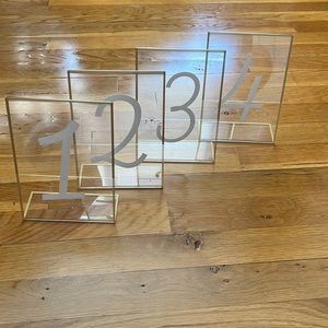 Clear vinyl table numbers 1-12